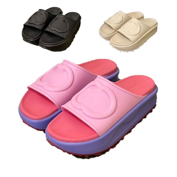 women platform designer slipper rubber slides non slip sandals thick bottom classics sandal solid color shoes wholesale, Black
women platform designer slipper rubber slides non slip sandals thick bottom classics sandal solid color shoes wholesale, Black