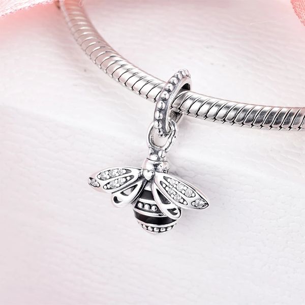 authentic 925 sterling silver beads sparkling queen bee pendant charms fits european pandora style jewelry bracelets & necklace diy gift for, Black
authentic 925 sterling silver beads sparkling queen bee pendant charms fits european pandora style jewelry bracelets & necklace diy gift for, Black