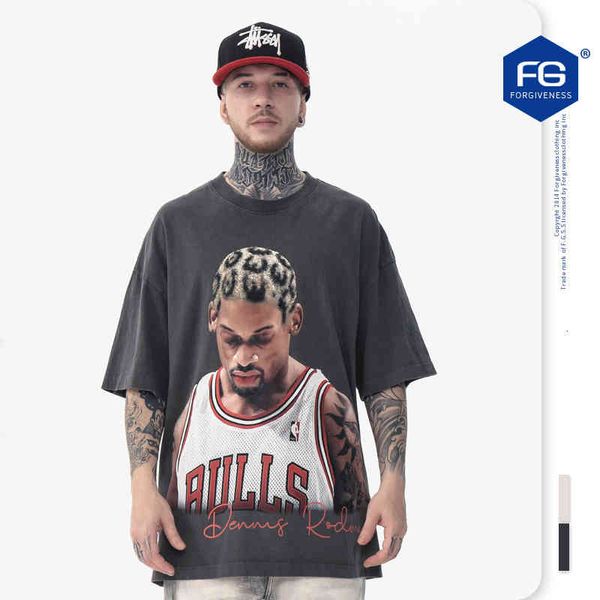 men's t-shirts fg menswear spring summer fashion brand washed and used worm rodman printed short sleeve t-shirt cstc, White;black
men's t-shirts fg menswear spring summer fashion brand washed and used worm rodman printed short sleeve t-shirt cstc, White;black