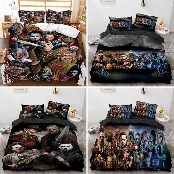 horror movie characters duvet cover microfiber fabric bedding set zipper design king comforter with pillowcases
horror movie characters duvet cover microfiber fabric bedding set zipper design king comforter with pillowcases