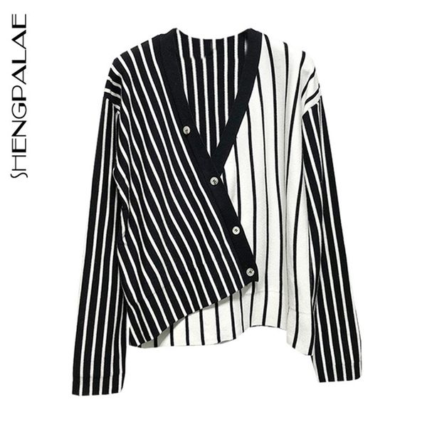 shengpalae spring women stripe pullover button knitting shirt casual female v-neck long sleeve loose thin sweater hd483 201223, White;black
shengpalae spring women stripe pullover button knitting shirt casual female v-neck long sleeve loose thin sweater hd483 201223, White;black