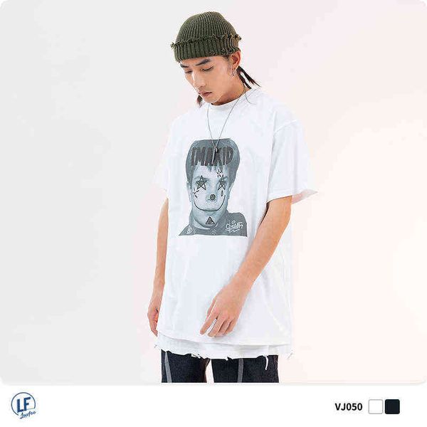 brand designer t shirt lawfoo2021 spring and summer guochao men's dress head couple loose short sleeve t-shirt, White;black
brand designer t shirt lawfoo2021 spring and summer guochao men's dress head couple loose short sleeve t-shirt, White;black