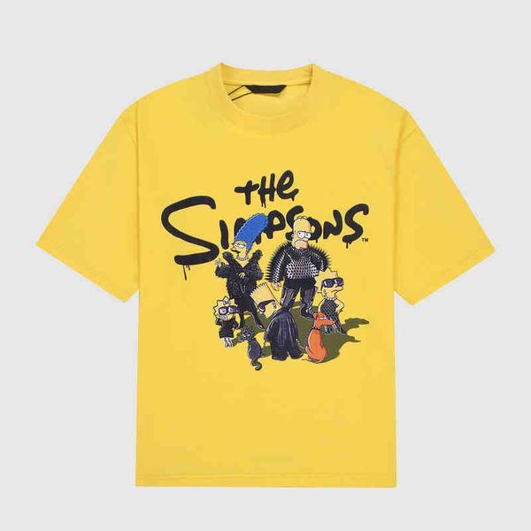 ytje trendy paris b cartoon simpson co branded short sleeve round neck t-shirt loose and versatile, White;black
ytje trendy paris b cartoon simpson co branded short sleeve round neck t-shirt loose and versatile, White;black