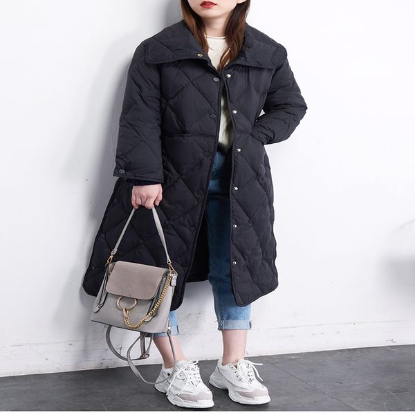 ftlzz winter stand collar long white duck down jacket women single breasted parkas khaki black down snow overcoat 201027
ftlzz winter stand collar long white duck down jacket women single breasted parkas khaki black down snow overcoat 201027