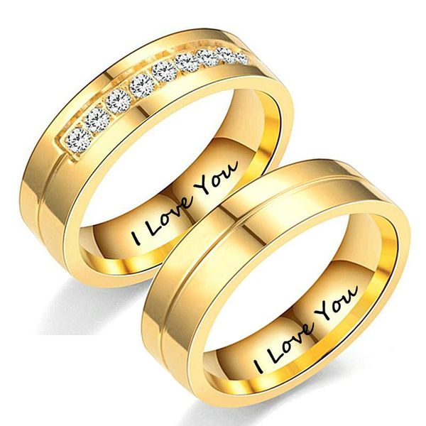 band rings fashion letter print couple stainless steel men women gold color jewelry ring, Silver
band rings fashion letter print couple stainless steel men women gold color jewelry ring, Silver