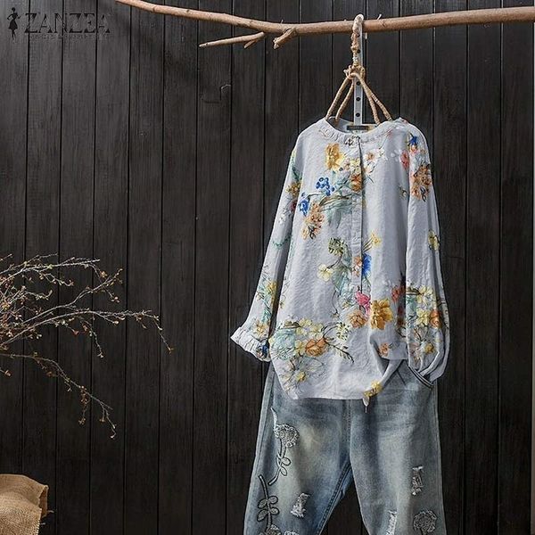 women tunic vintage floral printed blouse zanzea autumn long sleeve shirt femme robe work blusas casual loose chemise tee y200403, White
women tunic vintage floral printed blouse zanzea autumn long sleeve shirt femme robe work blusas casual loose chemise tee y200403, White