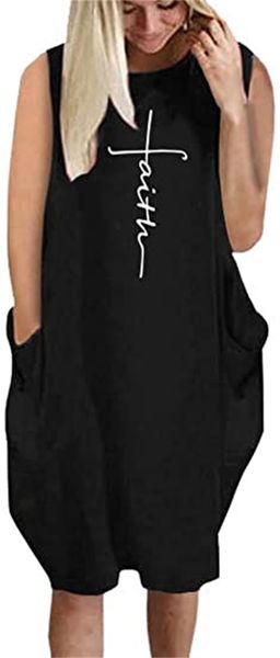& tees women's faith oversized t-shirt casual loose party short mid long dress with pocket, White
& tees women's faith oversized t-shirt casual loose party short mid long dress with pocket, White