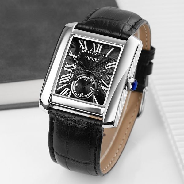 2022 square men's es brand luxury men wrist leather quartz watch sports waterproof male clock, Slivery;brown
2022 square men's es brand luxury men wrist leather quartz watch sports waterproof male clock, Slivery;brown