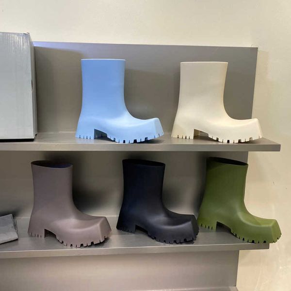 women men square toe thick bottom rubber trooper boot 22 22ss rain boots platform rainboot tire high heels chunky outsole mid long fashion p, Black;red
women men square toe thick bottom rubber trooper boot 22 22ss rain boots platform rainboot tire high heels chunky outsole mid long fashion p, Black;red
