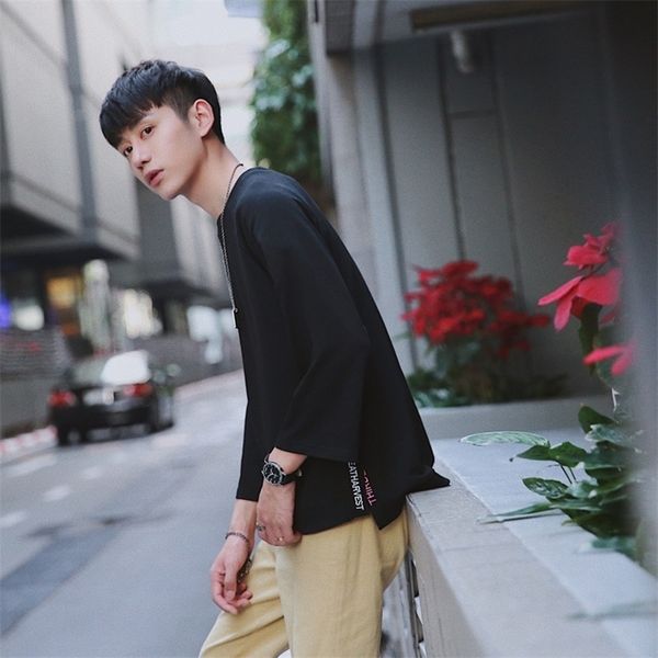m 5xl new mens fashion seven long sleeved t shirt sleeve side slit solid color plus size round neck t shirt costumes t200224, White;black
m 5xl new mens fashion seven long sleeved t shirt sleeve side slit solid color plus size round neck t shirt costumes t200224, White;black