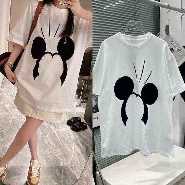 spring and summer printed long t-shirt casual loose versatile temperament personalized short sleeve top, White
spring and summer printed long t-shirt casual loose versatile temperament personalized short sleeve top, White
