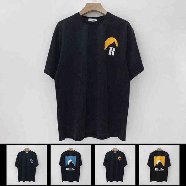 street rhlimited rhude t poloshirt shirt snow mountain sunset print casual round neck short sleeve t-shirt shirts for men tshirts brands, White;black
street rhlimited rhude t poloshirt shirt snow mountain sunset print casual round neck short sleeve t-shirt shirts for men tshirts brands, White;black