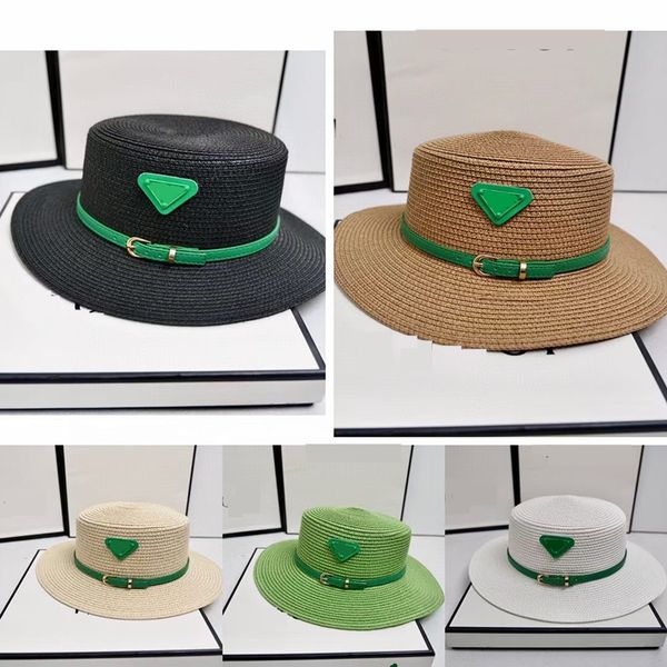 2022 luxury p letter flat straw hat for women men travel beach shade tide hats fashion four season caps 5 color green logo, Blue;gray
2022 luxury p letter flat straw hat for women men travel beach shade tide hats fashion four season caps 5 color green logo, Blue;gray