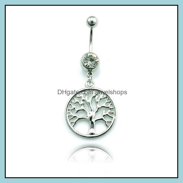 fashion belly button ring stainless steel barbell dangle tree of live charms navel body piercing jewelry drop delivery 2021 bell rings g0d, Silver
fashion belly button ring stainless steel barbell dangle tree of live charms navel body piercing jewelry drop delivery 2021 bell rings g0d, Silver
