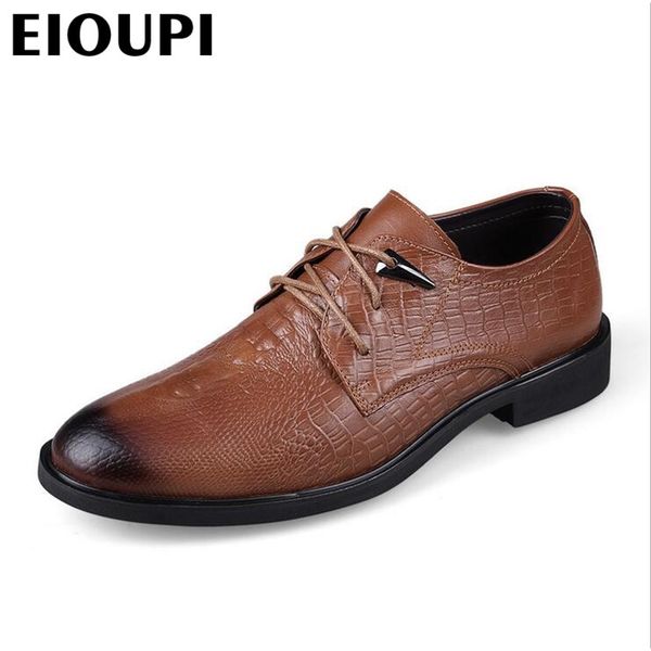 eioupi new design oxs real grain leather mens formal business shoe men dress breathable shoes lh997 210312, Black
eioupi new design oxs real grain leather mens formal business shoe men dress breathable shoes lh997 210312, Black