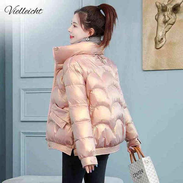 vielleicht women winter jacket thick stand collar warm short parkas coat elegant shiny cotton padded jackets female 211118, Black
vielleicht women winter jacket thick stand collar warm short parkas coat elegant shiny cotton padded jackets female 211118, Black
