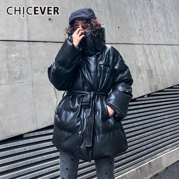 chicever black lace up leather cotton coat for women lapel long sleeve ruched oversized coats female fashion clothing 201027
chicever black lace up leather cotton coat for women lapel long sleeve ruched oversized coats female fashion clothing 201027
