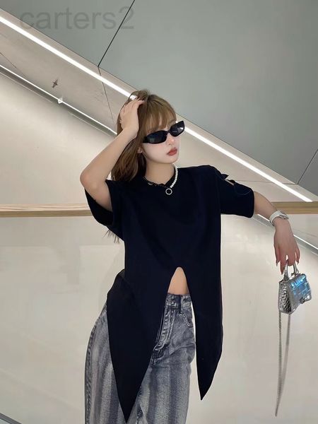 women's t-shirt designer 22 spring and summer new niche colorant hollowed out loopholes irregular hem t-shirt aging fashion trend casua, White
women's t-shirt designer 22 spring and summer new niche colorant hollowed out loopholes irregular hem t-shirt aging fashion trend casua, White