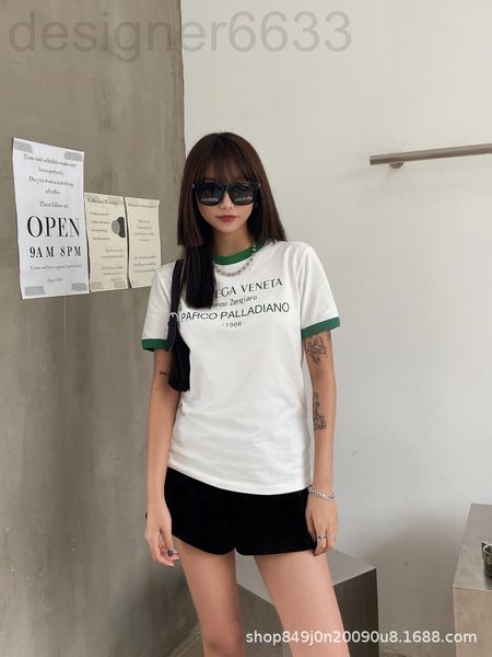 women's t-shirt designer ss spring / summer bv classic green contrast wrap collar short sleeve elegant, versatile, refreshing and brigh, White
women's t-shirt designer ss spring / summer bv classic green contrast wrap collar short sleeve elegant, versatile, refreshing and brigh, White