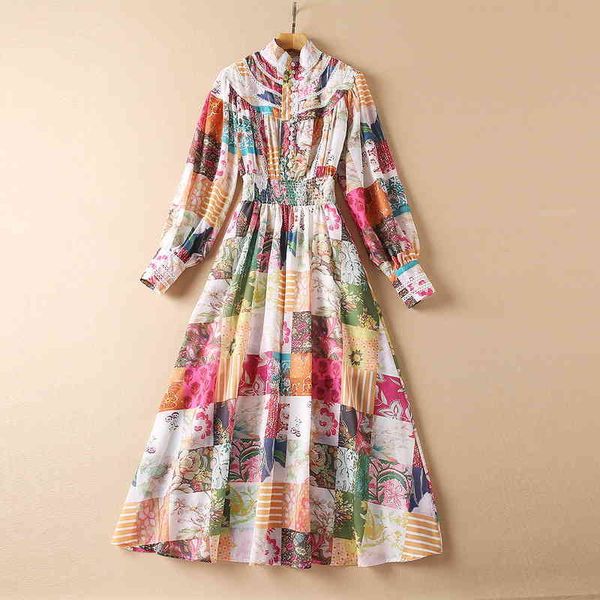 casual dresses cotton dress color matching print long skirt women's autumn stand collar elastic waist sleeve 4bsq, Black;gray
casual dresses cotton dress color matching print long skirt women's autumn stand collar elastic waist sleeve 4bsq, Black;gray