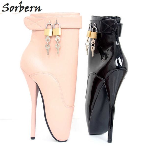 sorbern drag queen ballet heel boots ladies heels plus size ankle women boots zipper lockable stilettos heel booties unisex, Black
sorbern drag queen ballet heel boots ladies heels plus size ankle women boots zipper lockable stilettos heel booties unisex, Black
