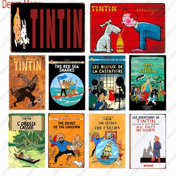 tintin catoon metal sign vintage wall art poster pub kid's room party herge the adventures of tintin wall craft home decor
tintin catoon metal sign vintage wall art poster pub kid's room party herge the adventures of tintin wall craft home decor