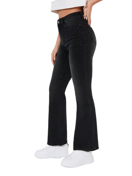 petite solid bootcut jeans r6wy#, Blue 
petite solid bootcut jeans r6wy#, Blue