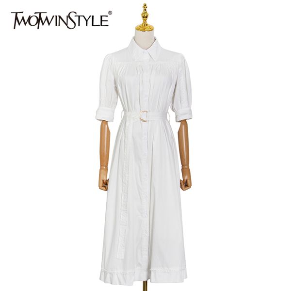 white elegant shirt dress for women lapel half sleeve high waist sashes casual dresses female fashion clothing 210423, Black;gray
white elegant shirt dress for women lapel half sleeve high waist sashes casual dresses female fashion clothing 210423, Black;gray