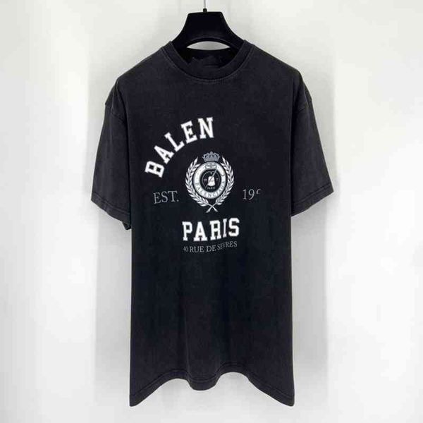 2022 designer bal t shirt 2022b spring and summer washing old cracked letters short sleeved t-shirts for men women are the same fashion tren, White;black
2022 designer bal t shirt 2022b spring and summer washing old cracked letters short sleeved t-shirts for men women are the same fashion tren, White;black