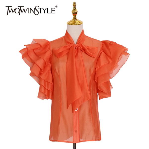 elegant patchwork ruffle shirt for women bow collar short sleeve casual solid blouse female fashion clothing 210423, White
elegant patchwork ruffle shirt for women bow collar short sleeve casual solid blouse female fashion clothing 210423, White
