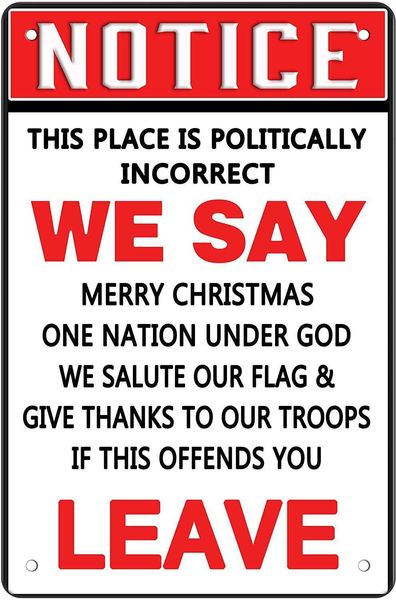 metal tin sign notice not politically correct wall decor man cave bar patriotic god bless america 8x12 inch
metal tin sign notice not politically correct wall decor man cave bar patriotic god bless america 8x12 inch