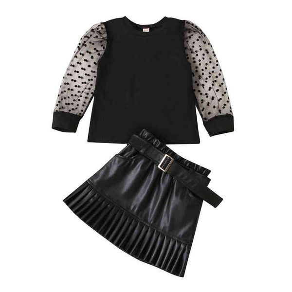 citgeett autumn kids toddler girls clothing sets 2 pieces polka dot mesh puff pastry sleeve t shirts leather a-line skirts clothing j220711, White
citgeett autumn kids toddler girls clothing sets 2 pieces polka dot mesh puff pastry sleeve t shirts leather a-line skirts clothing j220711, White