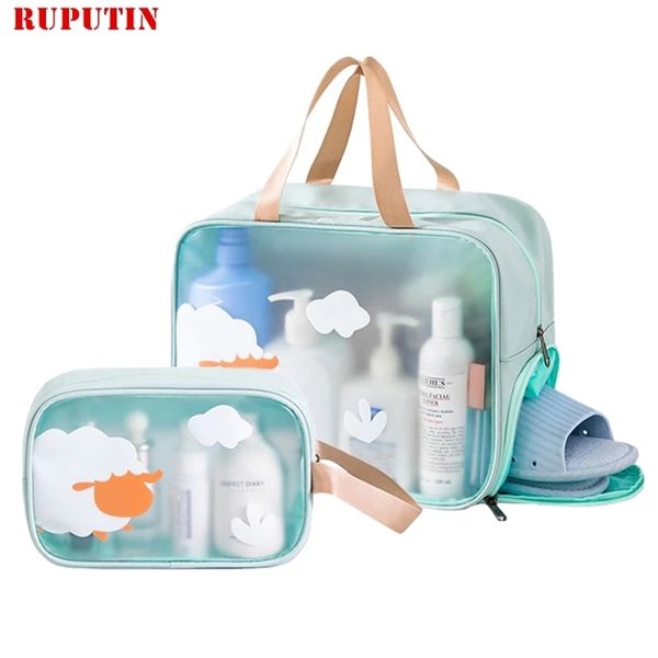 dry and wet waterproof bath cosmetic bags women's transparent makeup daily toiletries storage organizer large capacity wash bag 220506
dry and wet waterproof bath cosmetic bags women's transparent makeup daily toiletries storage organizer large capacity wash bag 220506