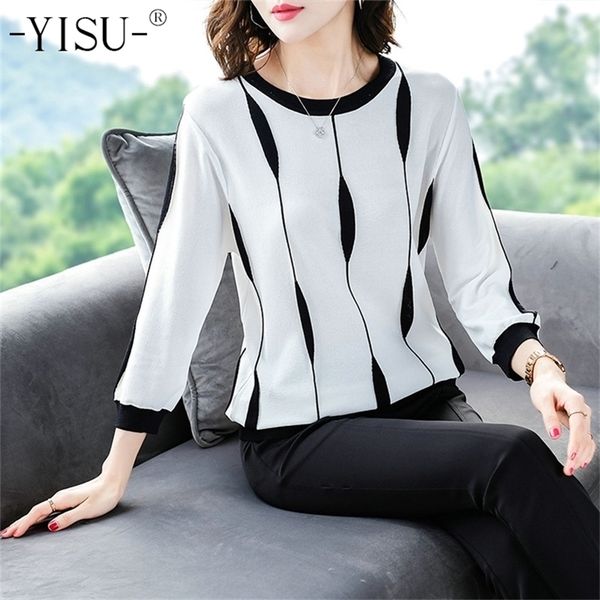 yisu spring thin knit sweater women jumper o neck long sleeve pullovers female casual simple loose sweater female jumpers lj201017, White;black
yisu spring thin knit sweater women jumper o neck long sleeve pullovers female casual simple loose sweater female jumpers lj201017, White;black