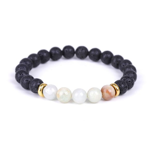 8mm natural lava stone strands beaded bracelets for women men handmade charm yoga party energy gold plated jewelry, Black
8mm natural lava stone strands beaded bracelets for women men handmade charm yoga party energy gold plated jewelry, Black