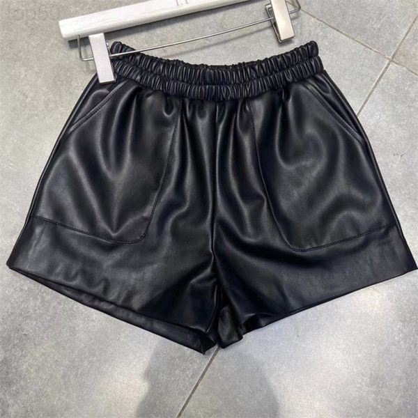 women's shorts designer versatile leather wide leg pants women's high waist wear loose thin shorts boots and nwpf, White;black
women's shorts designer versatile leather wide leg pants women's high waist wear loose thin shorts boots and nwpf, White;black
