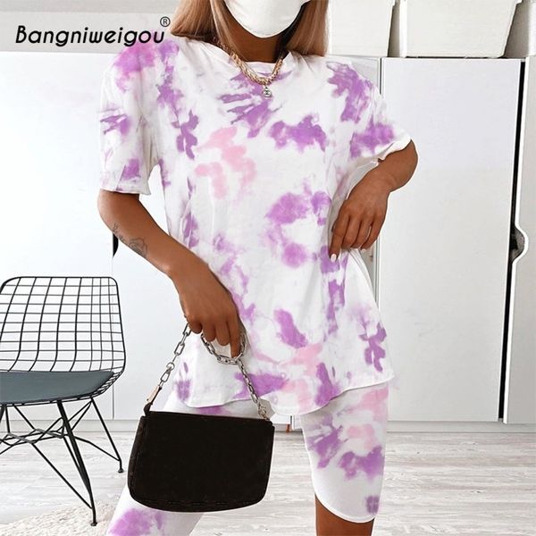 bangniweigou tiedye outfits summer t shirt shorts two piece set women cycling shorts tracksuits matching sets casual 2pcs y201128, White
bangniweigou tiedye outfits summer t shirt shorts two piece set women cycling shorts tracksuits matching sets casual 2pcs y201128, White