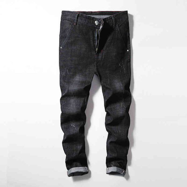 men's jeans spring and autumn black korean casual fashion trend men's trousers slim straight jeans 58ch, Blue
men's jeans spring and autumn black korean casual fashion trend men's trousers slim straight jeans 58ch, Blue