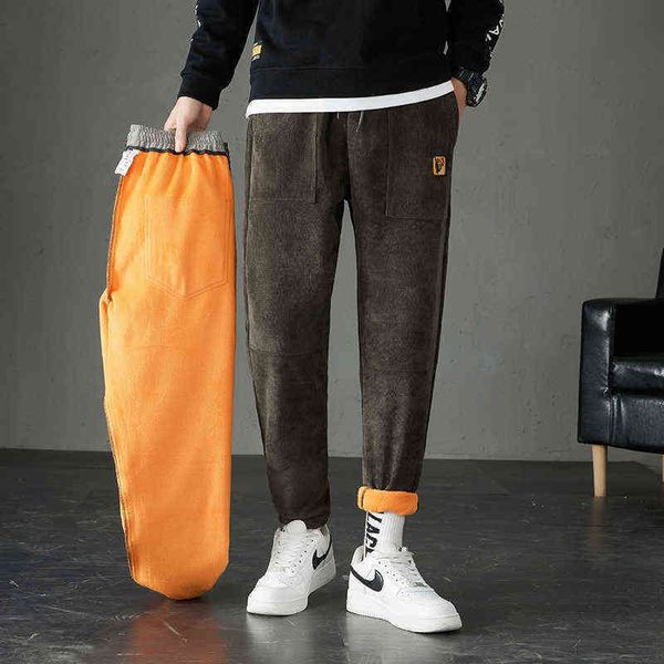 men jeans men's winter pants classic brand sweatpants super warm thick cashmere trousers for men fleece male long outdoors men 221223, Black
men jeans men's winter pants classic brand sweatpants super warm thick cashmere trousers for men fleece male long outdoors men 221223, Black