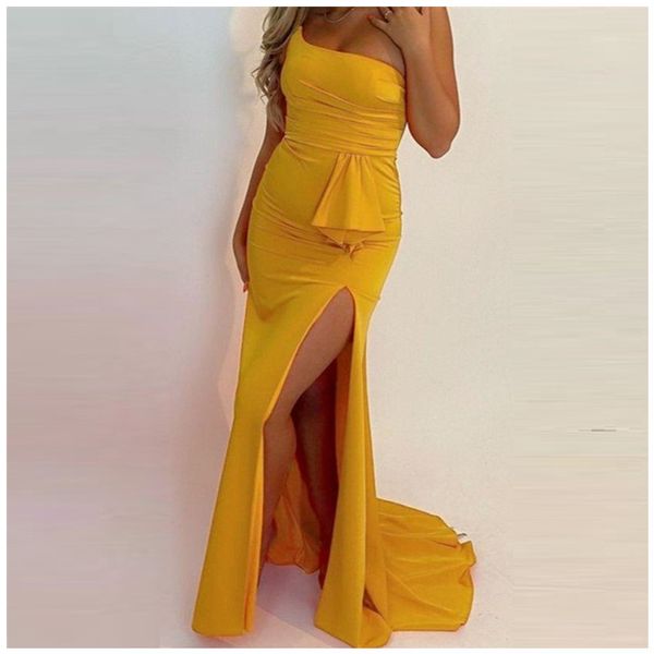 one shoulder split front satin bridesmaid dresses 2022 custom make pleated bohemian summer beach maid of honor wedding party dress, White;pink
one shoulder split front satin bridesmaid dresses 2022 custom make pleated bohemian summer beach maid of honor wedding party dress, White;pink