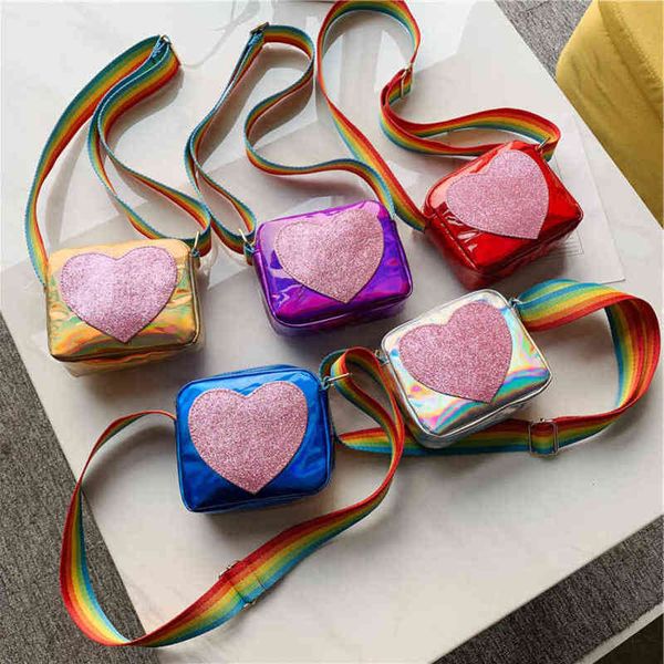 bag korean children's 2021 new laser patent sequin small square rainbow wide shoulder strap boys' and girls' messenger
bag korean children's 2021 new laser patent sequin small square rainbow wide shoulder strap boys' and girls' messenger