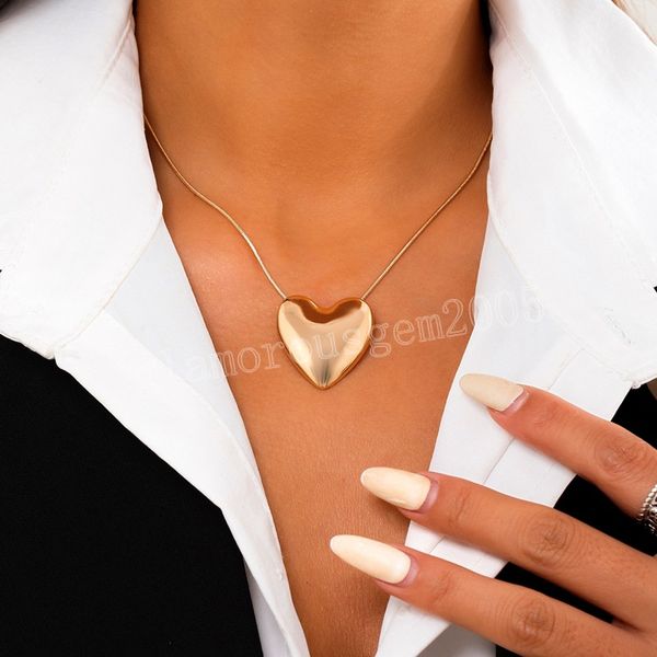 cute big love heart pendant necklaces simple thin snake chain choker necklaces collar for women neck jewelry wedding, Silver
cute big love heart pendant necklaces simple thin snake chain choker necklaces collar for women neck jewelry wedding, Silver