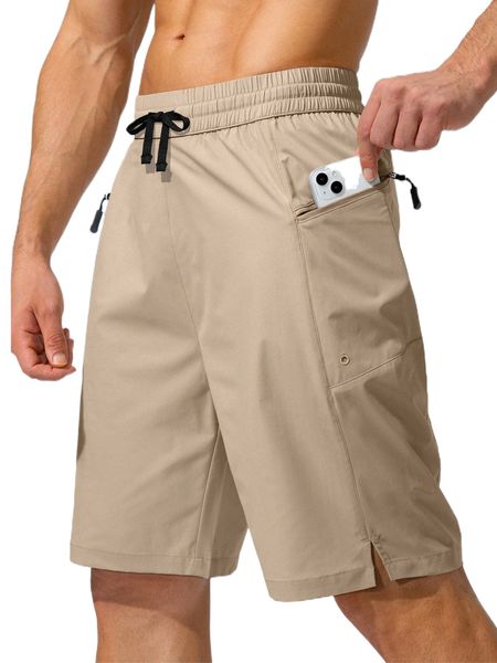 g gradual men drawstring waist split hem sports shorts with phone pocket w5qw#, White;black
g gradual men drawstring waist split hem sports shorts with phone pocket w5qw#, White;black