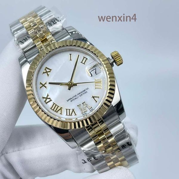 classic women's watch stainless steel precision automatic stainless steel strap waterproof 31mm tooth ring rome, Slivery;brown
classic women's watch stainless steel precision automatic stainless steel strap waterproof 31mm tooth ring rome, Slivery;brown