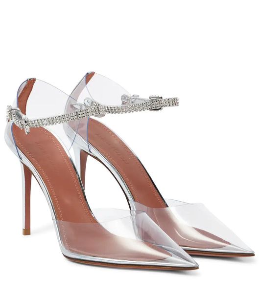 new season shoes amina muaddi ursina crystal strap pointed toe clear pumps transparent, Black
new season shoes amina muaddi ursina crystal strap pointed toe clear pumps transparent, Black