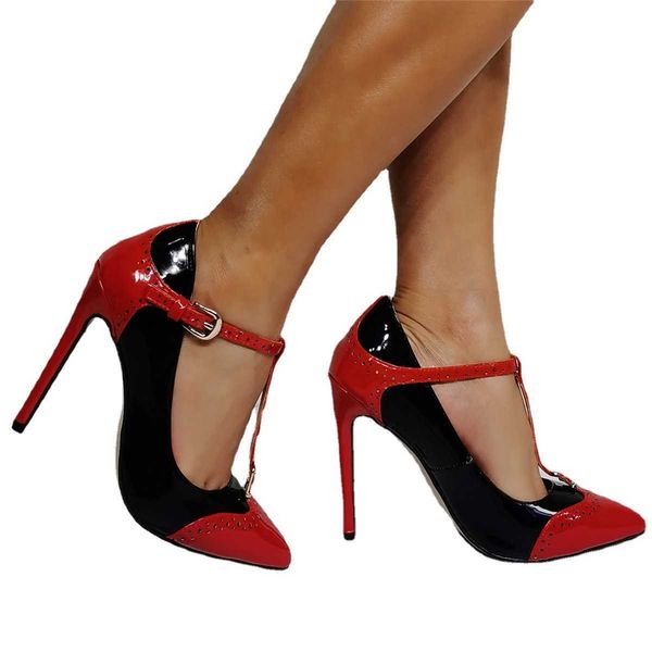 sorbern customized dress shoes t-belt ultra-fine high-heeled nightclub large 46 pointed women's single shoes, Black
sorbern customized dress shoes t-belt ultra-fine high-heeled nightclub large 46 pointed women's single shoes, Black