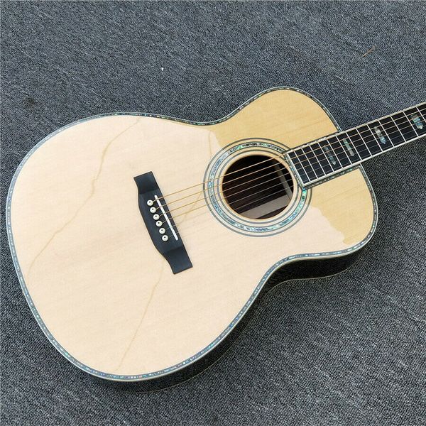 abalone ebony 40" om type solid spruce acoustic guitar rosewood back and sides
abalone ebony 40" om type solid spruce acoustic guitar rosewood back and sides