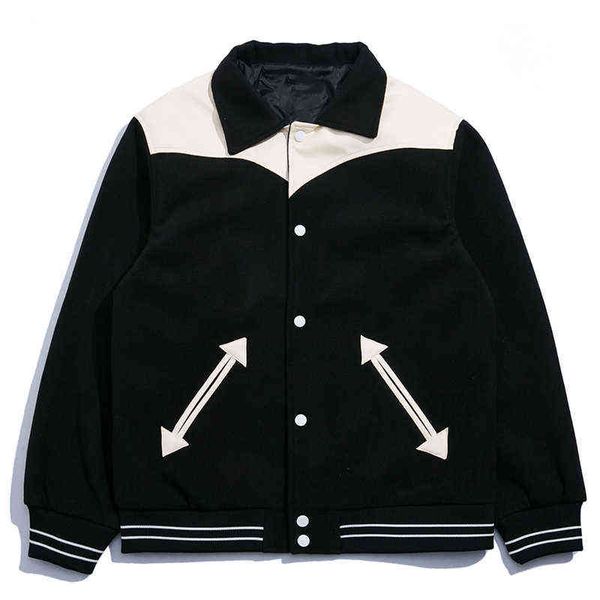 2021 men baseball jacket patchwork cashmere leather stitching craftsmanship slim cardigan male and women jacket t220728, Black;brown
2021 men baseball jacket patchwork cashmere leather stitching craftsmanship slim cardigan male and women jacket t220728, Black;brown