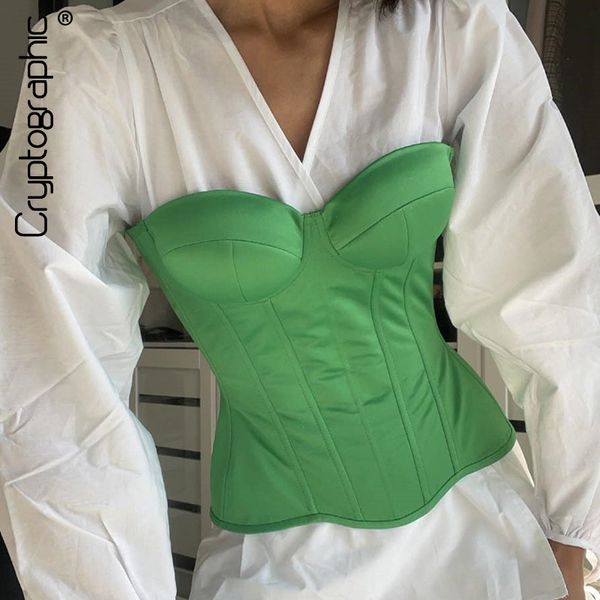 fashion zip up strapless green corset crop women backless sleeveless cropped club party streetwear, White
fashion zip up strapless green corset crop women backless sleeveless cropped club party streetwear, White