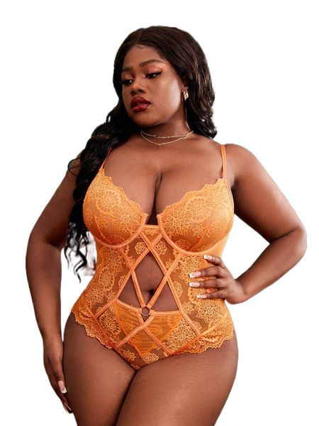 plus mesh contrast lace cut out teddy bodysuit without liner n6ar#, Black;white
plus mesh contrast lace cut out teddy bodysuit without liner n6ar#, Black;white